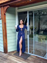 Load image into Gallery viewer, Navy kimono/coverup
