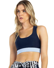 Load image into Gallery viewer, Navy crop top
