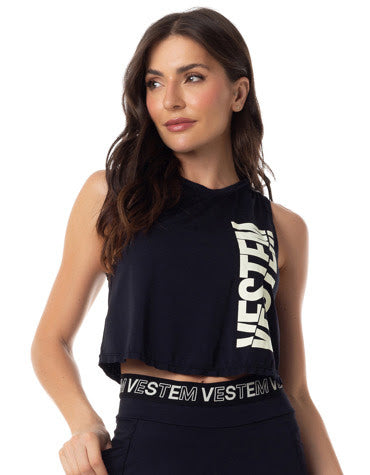 Vestem dry fit black crop
