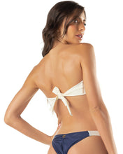 Load image into Gallery viewer, Babydoll bikini (navy/white)
