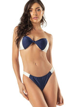 Load image into Gallery viewer, Babydoll bikini (navy/white)
