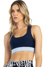 Load image into Gallery viewer, Navy crop top
